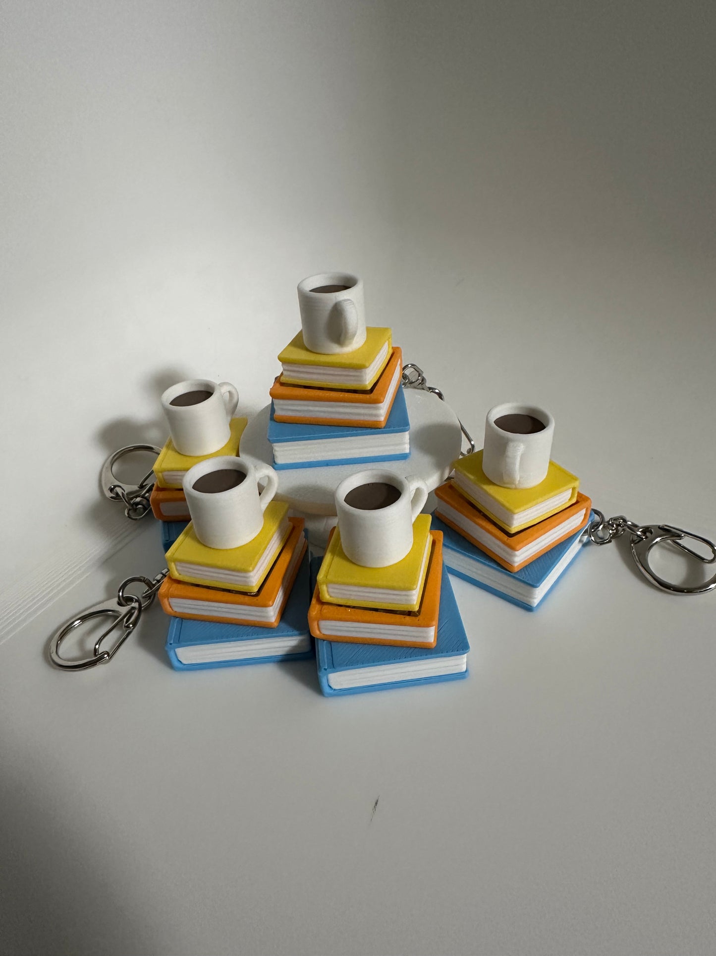 Coffe & Book Clicky keychain